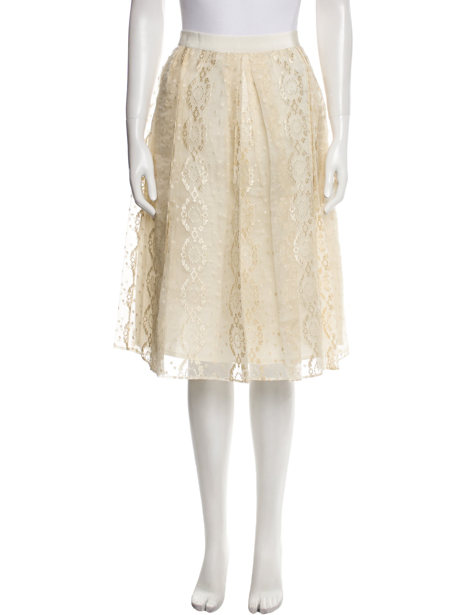 Giambattista Valli Silk Knee-Length Skirt